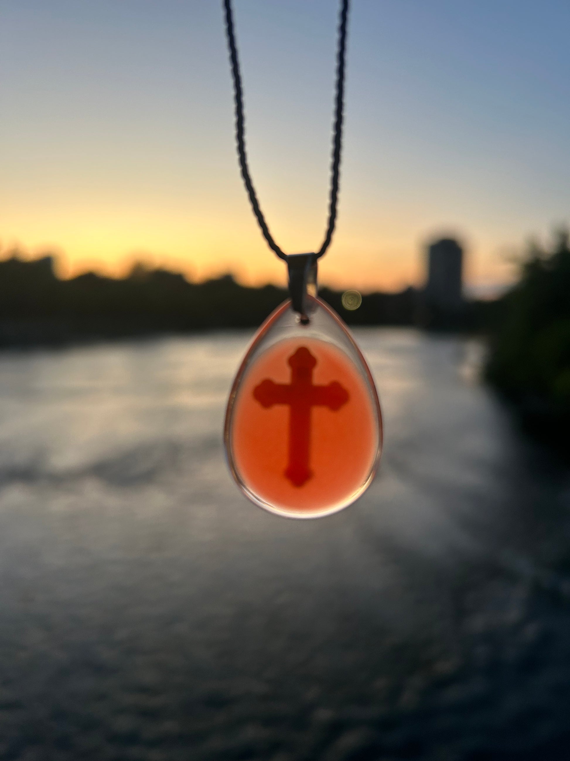 Christalia: Luminous Orange Pendant