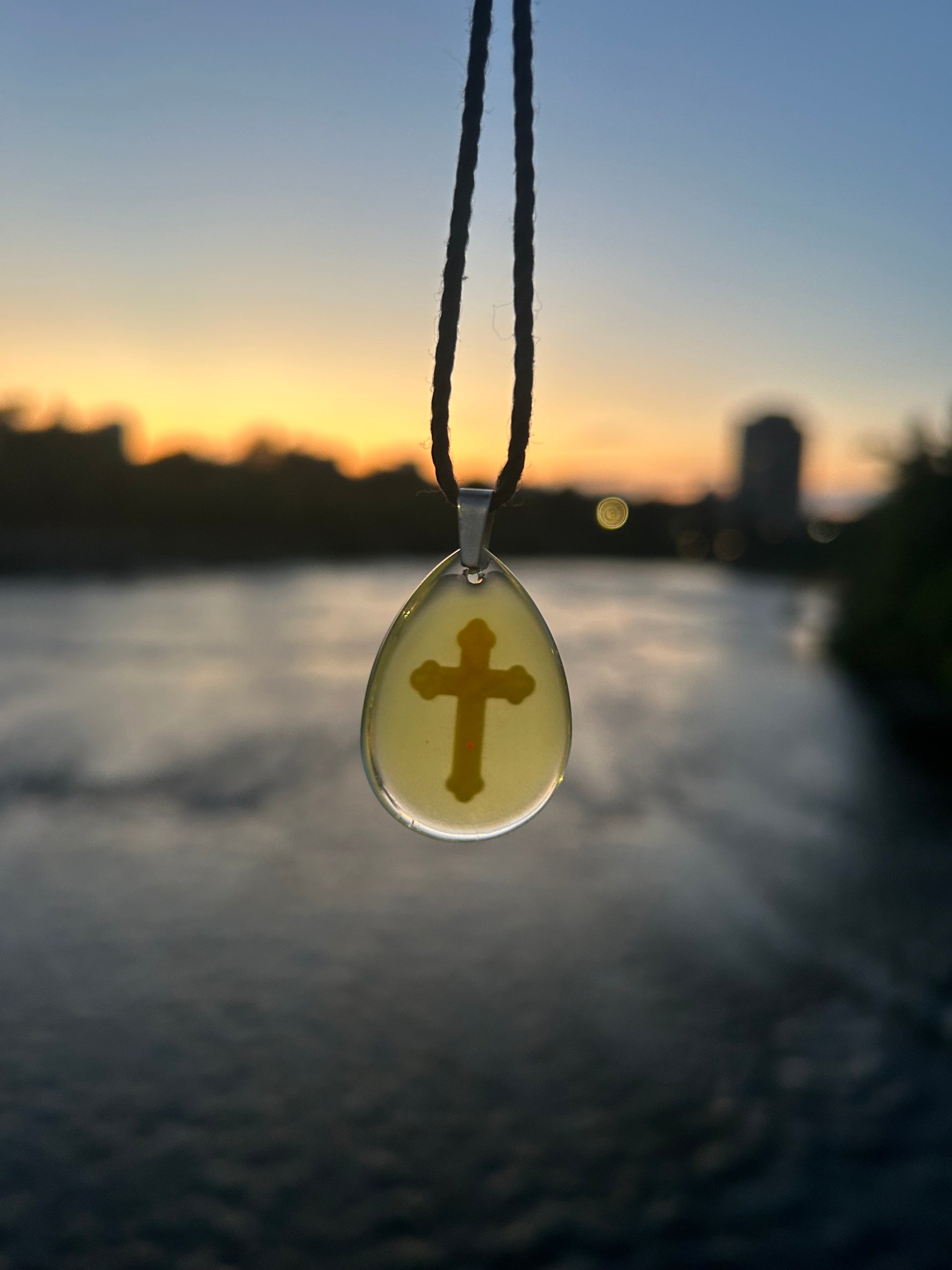 Christalia: Luminous Neon Green Pendant