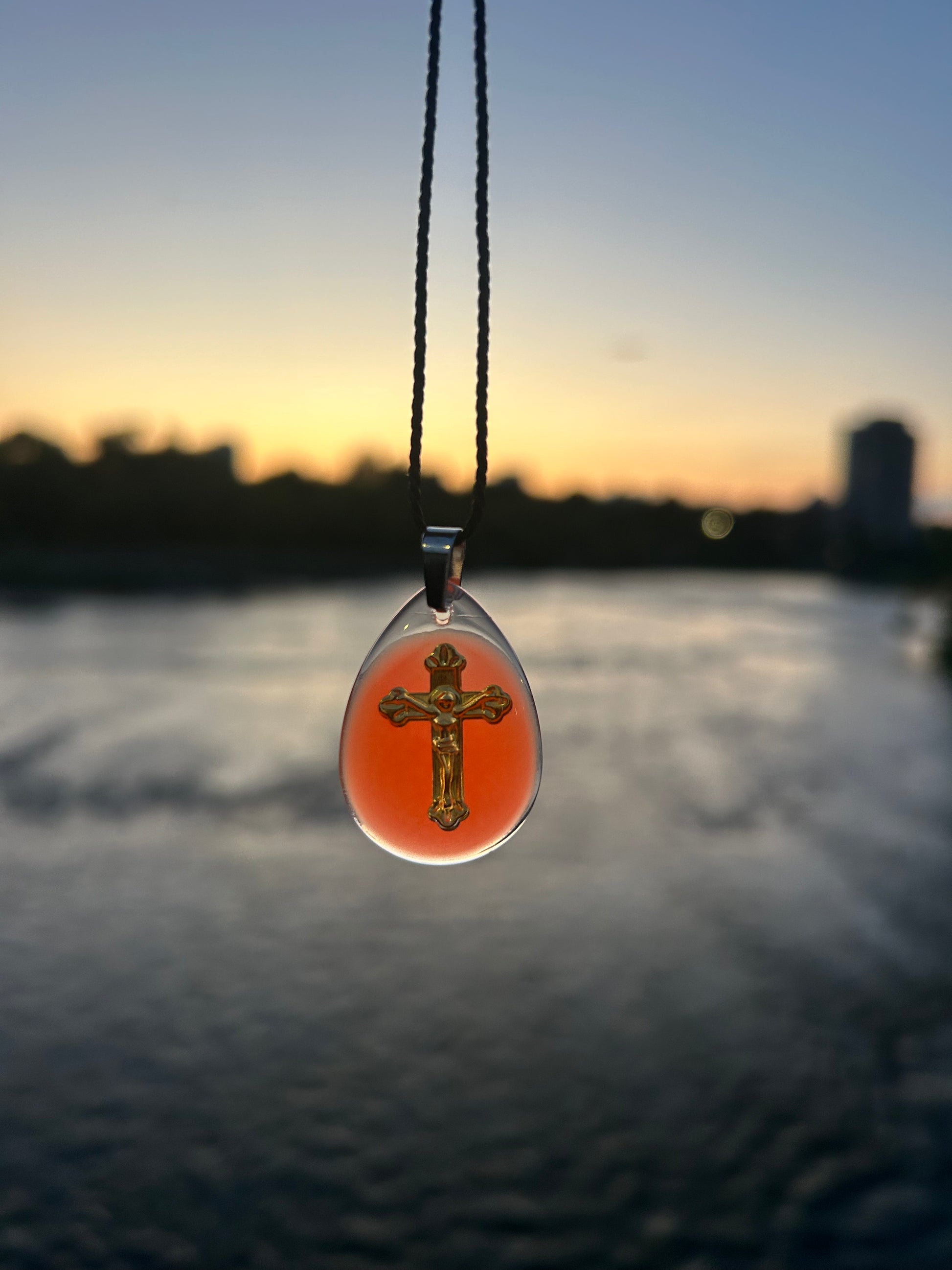 Christalia: Luminous Orange Pendant