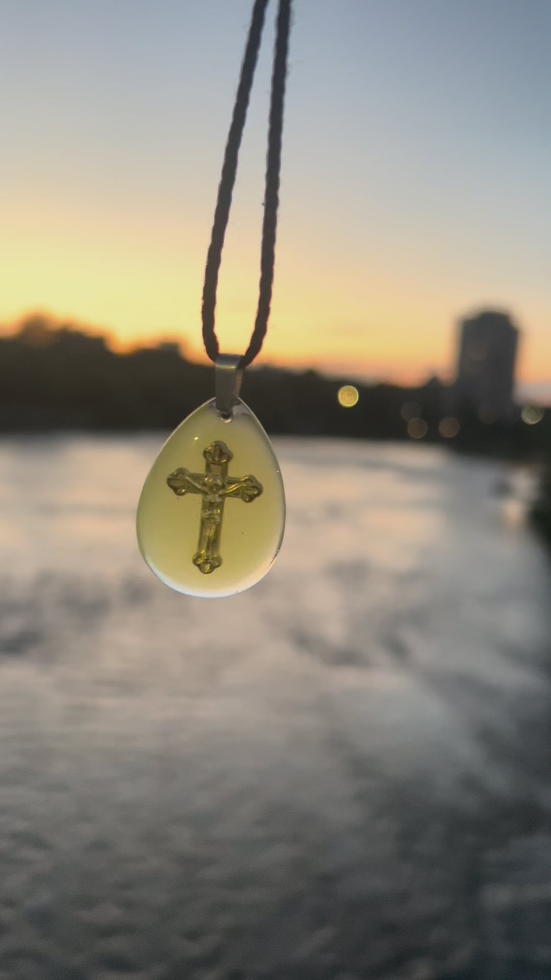 Christalia: Luminous Neon Green Pendant