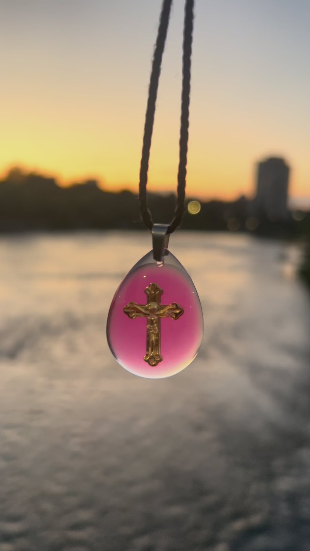 Christalia: Luminous Pink Pendant